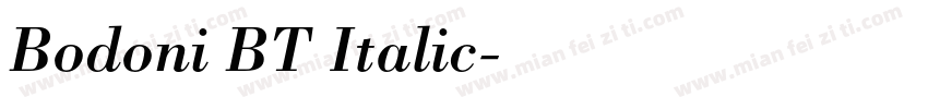 Bodoni BT Italic字体转换